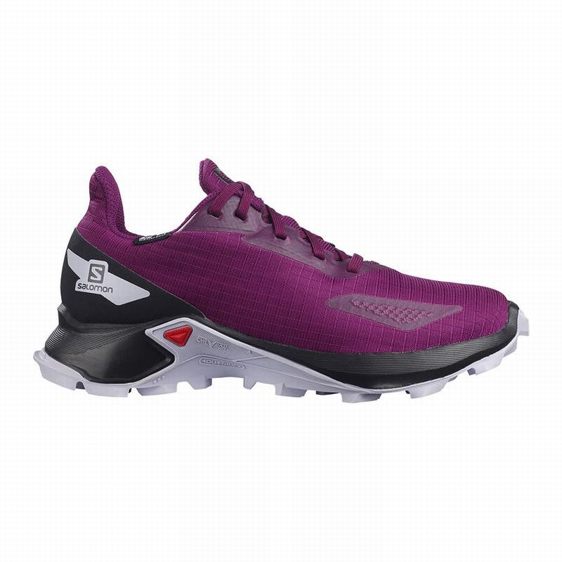 Salomon Trail Løbesko Børn Lilla / Sort - ALPHACROSS BLAST CLIMASALOMON™ VANDTÆT (EVOYR-9138)